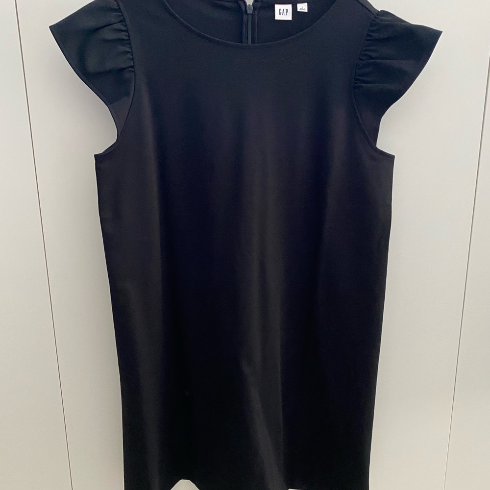Gap Black Dress with Ruffled Sleeves